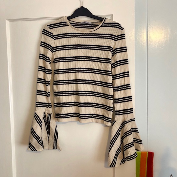 Zara Tops - ZARA ribbed bell sleeve shirt, size small Zara Tops - ZARA ribbed bell sleeve shirt, size small